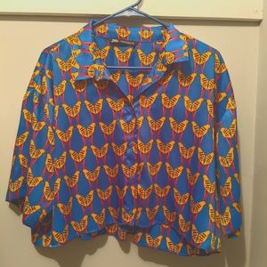 Zara 2 piece co-ord set parrot print